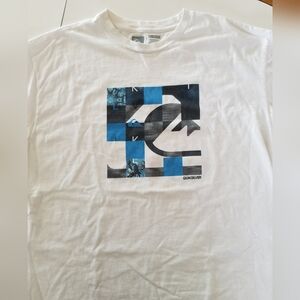 Quiksilver Regular Fit Geometric Logo Graphic Tee White XL